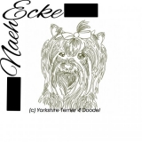 Stickdatei Yorkshire Terrier Nr. 4 Doodle 13x18 