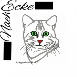 embroidery Cat Nr. 14 Egyptian Mau 1 5x7 