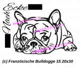 Stickdatei Französische Bulldogge Nr. 15 20x30 / 20x28 Stickdatei Französische Bulldogge Nr. 15 20x30 / 20x28