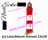 Stickdatei Leuchtturm Amrum 13x18