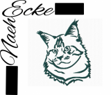 embroidery Cat Maine Coon Nr. 3 6.3 x 10.24" 