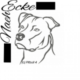 Embroidery Pitbull Nr. 4 5x7" 
