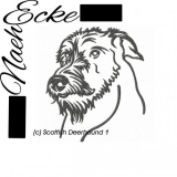 Stickdatei Scottish Deerhound Nr. 1 10x10 