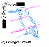 Stickdatei Eisvogel 2 2x30 / 20x20 / 20x28